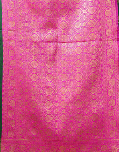 Dark Green Silk Woven Banarasi Saree