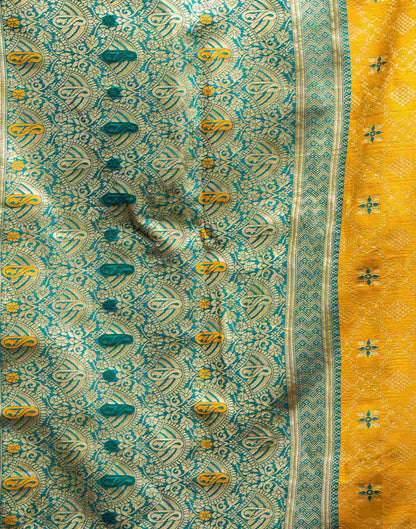Shweta Tiwari Amber Yellow Banarasi Silk Saree