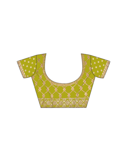 Green Chiffon Lace Saree