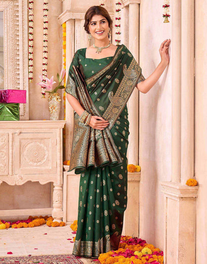 Green Silk Woven Saree