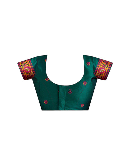 Green Silk Woven Patola Saree
