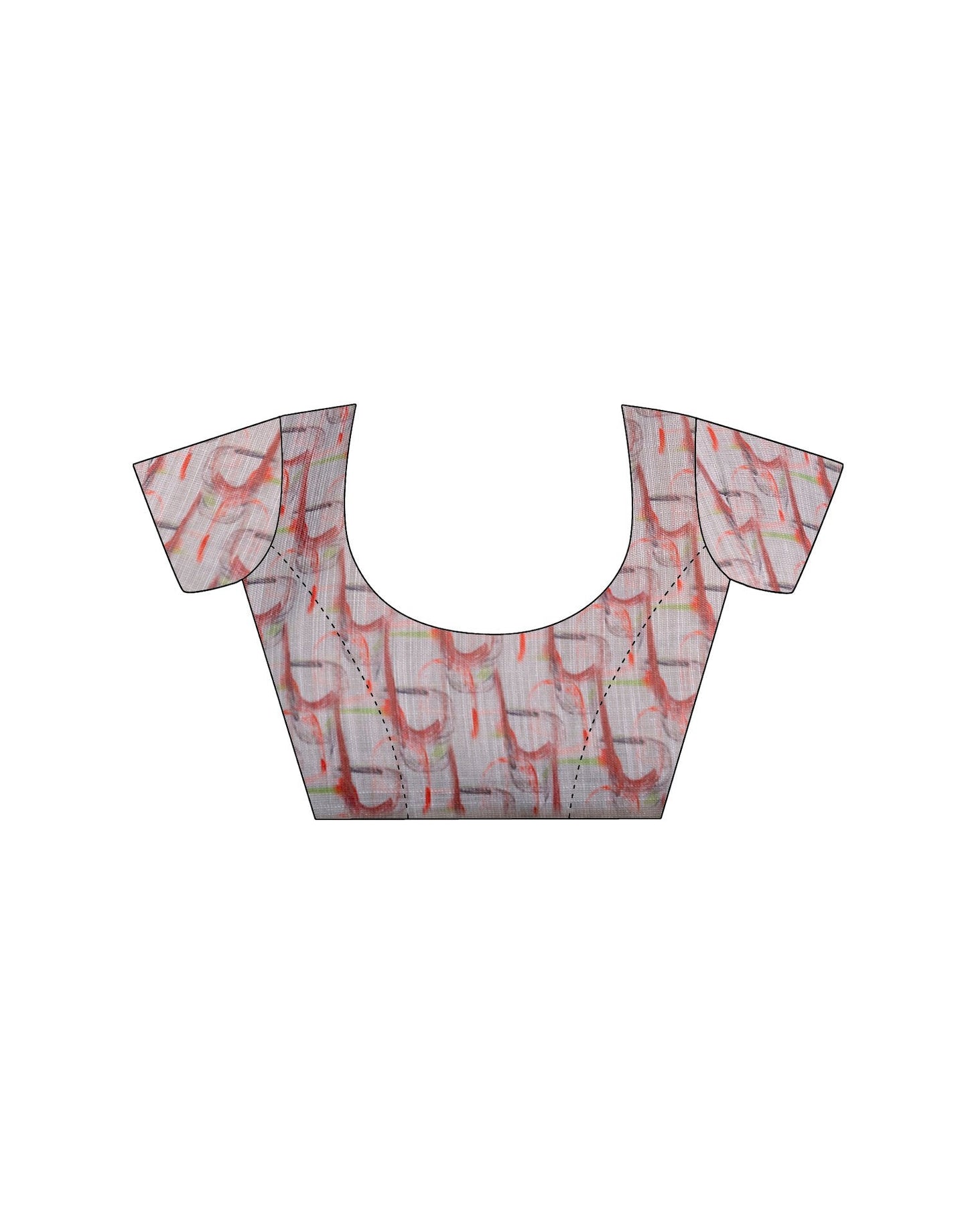 Ready To Wear Grey Linen Woven Border Printed Saree