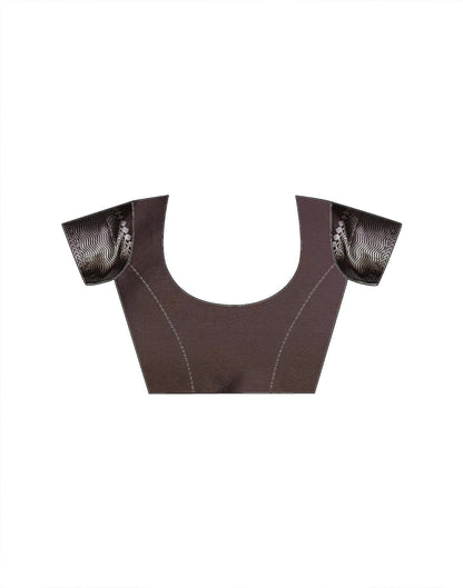 Brown Silk Woven Banarasi Saree