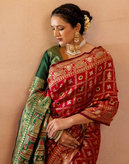 Red Silk Woven Patola Saree