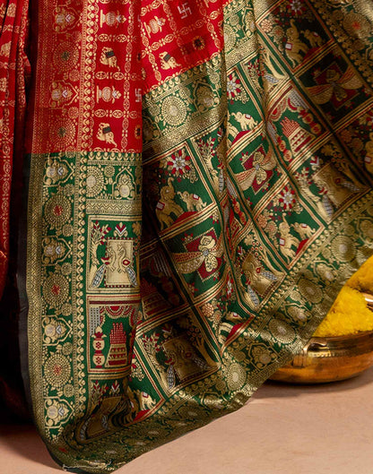 Red Silk Woven Patola Saree