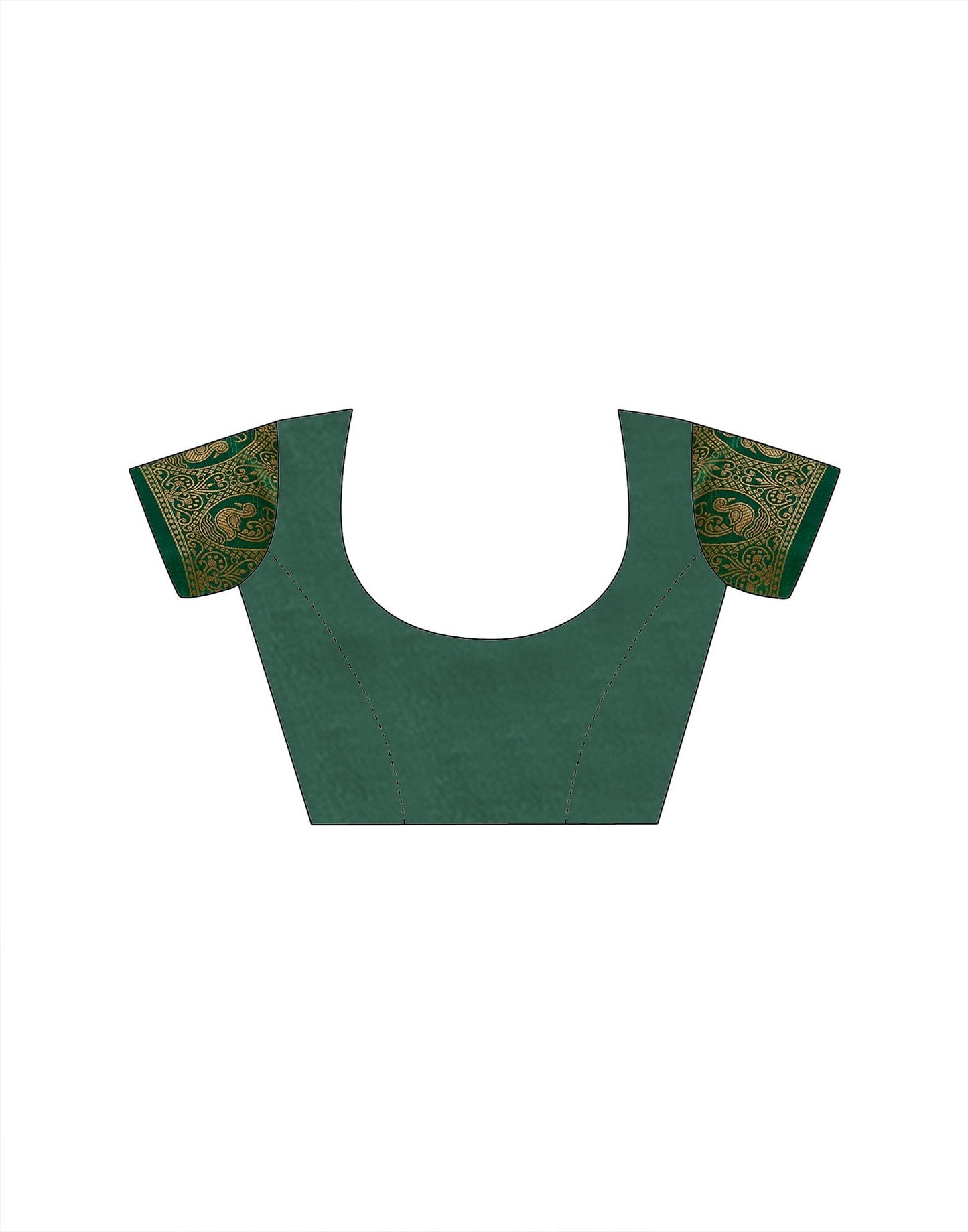 Rama Green Silk Woven Kanjivaram Saree